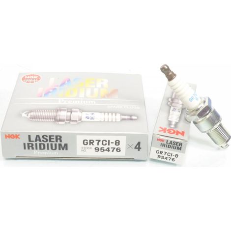 NGK-Zündkerze für Auto GR7CI-8 / 95476 / 36110100 / 4 Stück, neu (1/3)