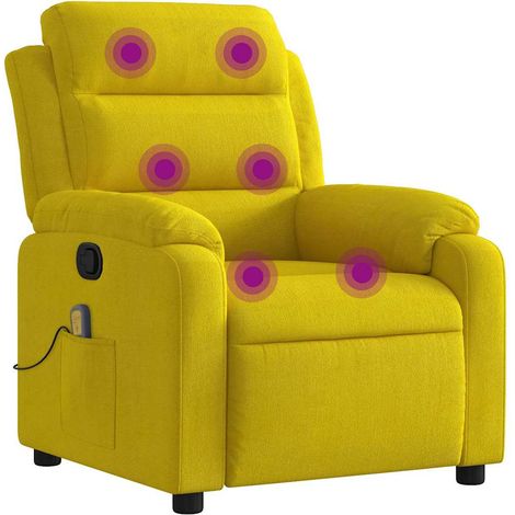 Fauteuil de Salon,Chaise,Fauteuil de massage inclinable jaune velours CFW888949 (1/5)