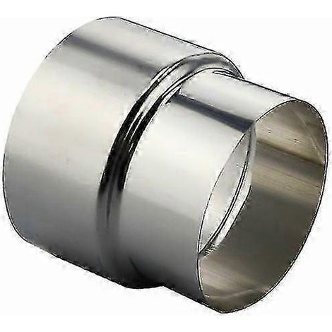 Raccord réducteur de conduit de poêle en acier inoxydable - 80 mm / 60 mm (1 pièce) (1/3)