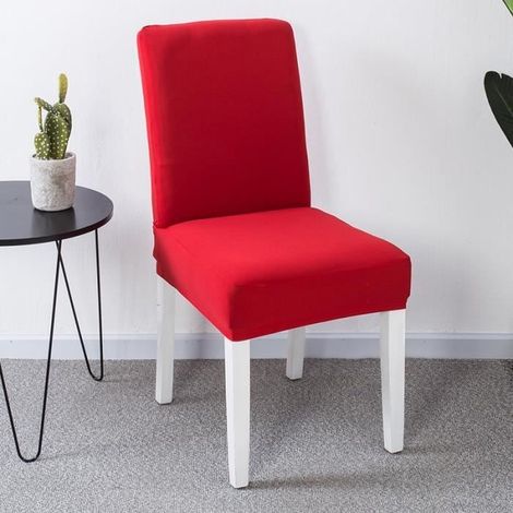 Lot de 6 Housses de chaises universelles, Rouge (1/3)