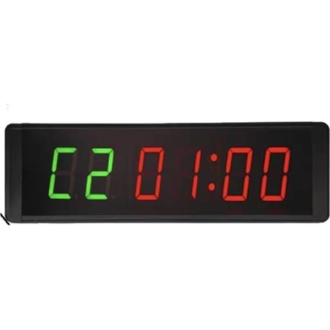 Grande horloge LED numérique surdimensionnée 3 pouces mural programmable compte à rebours intervalle Gym minuteries LED chronomètre horloge Étagère ou support mural ( Color : 2.3 Inch Green , Size : X (1/5)