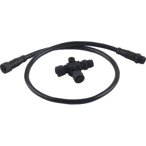 Câble dorsal NMEA 2000 avec connecteur en T, 5 broches, étanche M12, 0,5 m, pour réseaux Garmin (1/5)