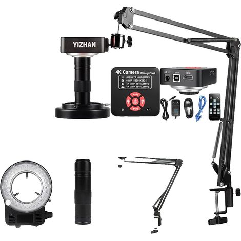 Digitalmikroskop, 4K-Video, hochauflösende Ausgabe, 4K 60MP Kit, 0-150X-b (1/2)
