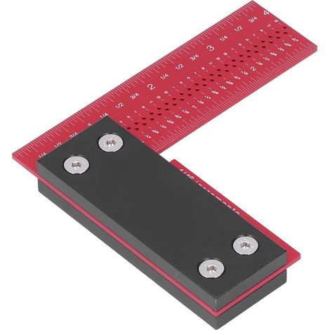 Règle de menuiserie, équerre de précision de 10 cm (4 pouces), outil de mesure d'angle droit en forme de L (1/5)