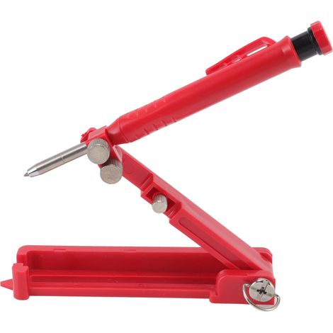 Crayon de charpentier multifonction réglable compact outil de traçage portable pour bricolage extérieur industrie (1/5)