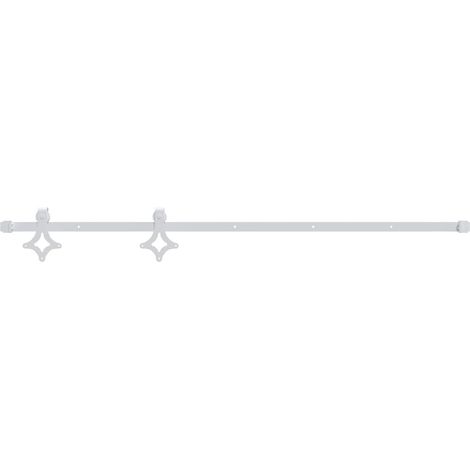 Kit herrajes para puertas correderas de acero blanco 183 cm vidaXL