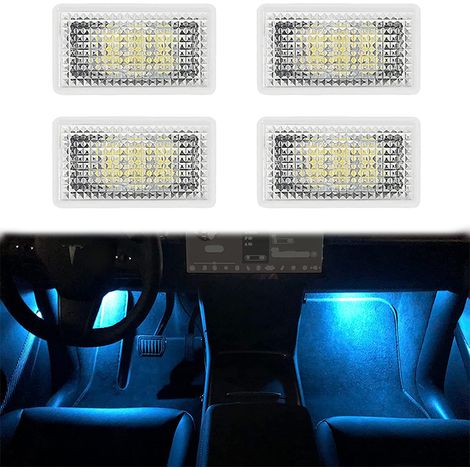 (8 ampoules - Bleu glacier) Kit d'ampoules LED ultra-lumineuses pour éclairage intérieur Tesla Model 3 Y S X. Compatible avec le coffre, le compartiment avant, les éclairages de bas de porte et de pla (1/5)