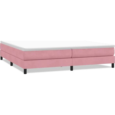 Maison Exclusive - Cama box spring sin colchón rosa terciopelo 20 (1/5)