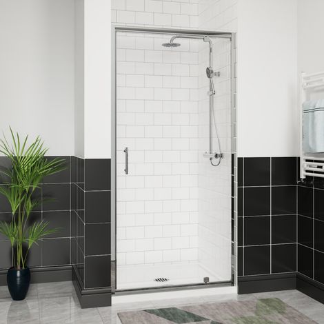 Aquariss Pivot Alloy Hinge Shower Door 1000mm Chrome