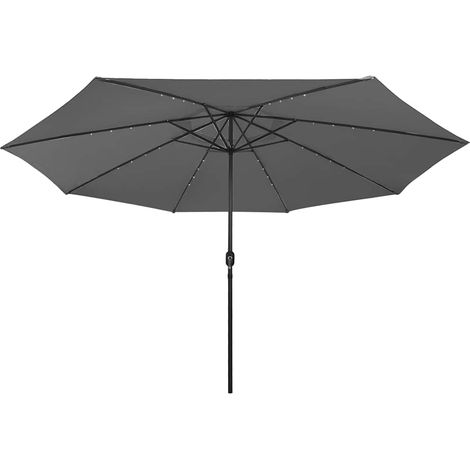 Maison Exclusive - Parasol de jardin avec lumières LED et mât en métal anthracite (1/5)