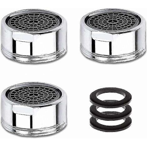 Aérateur de robinet M20, aérateur de robinet à économie d'eau en 3 pièces avec filtre en acier inoxydable, aérateur et filtre à eau pour robinet (filetage mâle 20 mm) Thsinde (1/4)