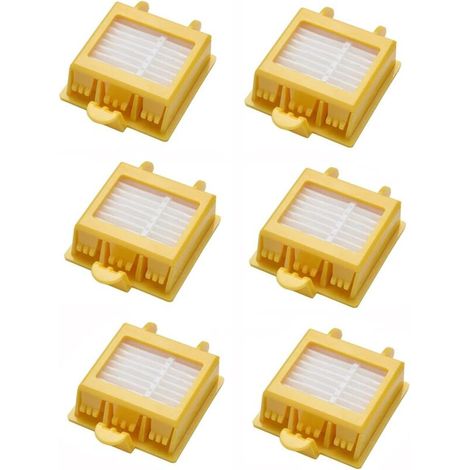 6 Pièces Kits d'Accessoires de Filtres de Rechange pour Aspirateur iRobot Roomba Série 700 760 770 780 790 700 (1/4)