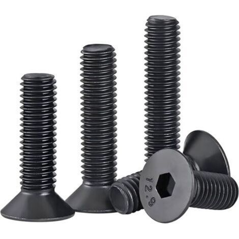 20pcs M5x25mm Countersunk Head Screws Hexagon Socket Flat Head Screws, Carbon Steel Hexagon Screws, Full Thread (1/5)