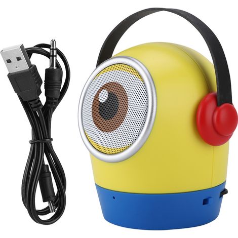 Enceinte Bluetooth Portable Mini Forme Minions avec Batterie Lithium 500mAh Intégrée (1/5)