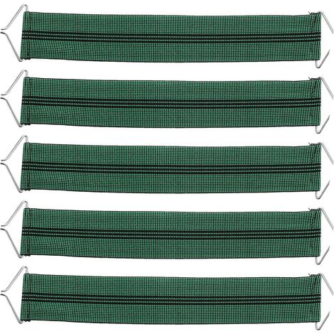 Lot de 5 Sangles élastiques renforcées, maille épaisse tendon de bœuf, 37x4.5cm, pour fauteuils inclinables et chaises pliantes, réparation mobilier salon et jardin