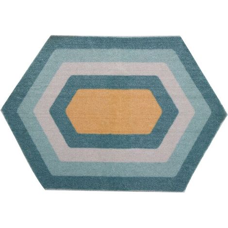 Tapis géométrique, toilettes modernes, cuisine, tapis de sol, paillasson, tapis antidérapants, décoration de chambre d'étudiant, losange (1/5)