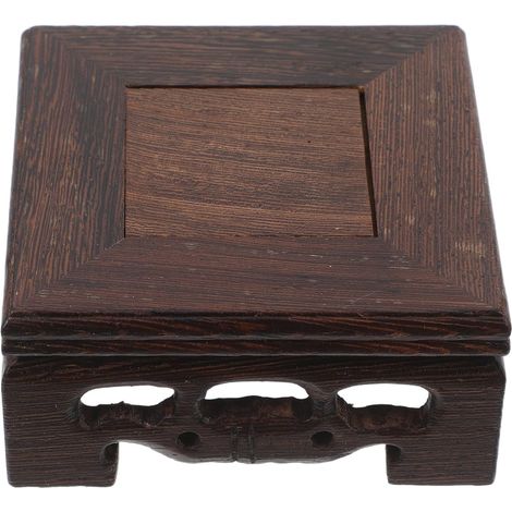 Support Surélevé Carré en Bois de Palissandre Chinois 8x8x3, 7cm (1/5)