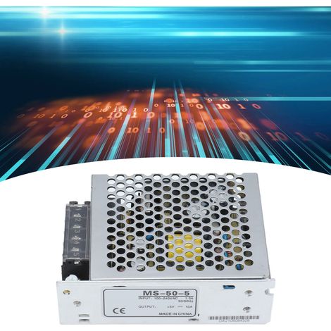 BERM LED-Netzteil 100–240 V AC, 50 W Schaltnetzteil MS-50-5 (1/5)