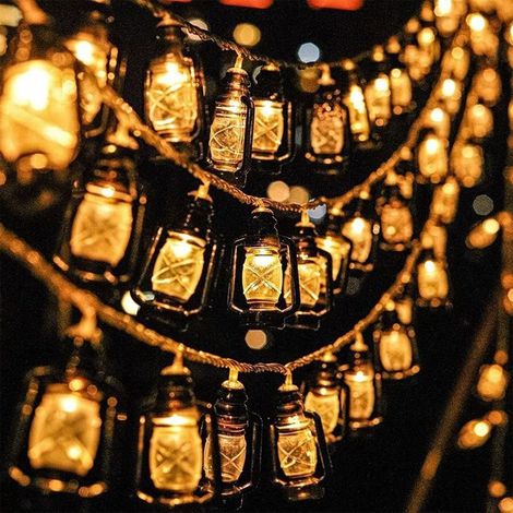 Guirlande Lumineuse Extérieure - Lanterne Rétro LED 3 M - Étanche IP44 - Pour Jardin Patio Intérieur Fête Noël Nouvel An Ramadan - 1 Pièce (1/5)