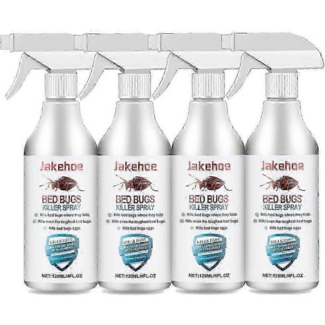 4 piècesSpray anti-punaises de lit : tue les œufs de punaises de lit et prévient les piqûres de puces et de punaises de lit. (1/5)