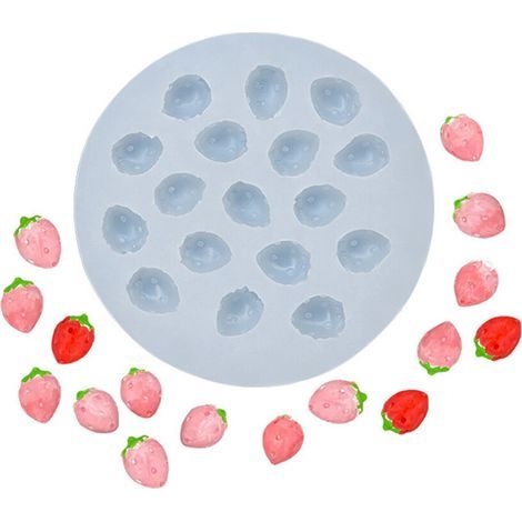 Outil de cuisson en Silicone en forme de fraise, 17 puits, (1/2)