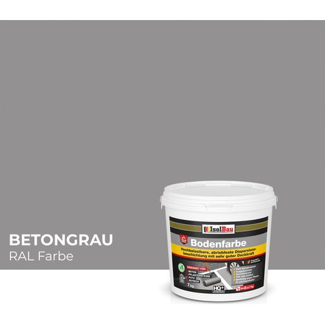 Pintura vial IsolBau para hormigón, color gris hormigón, 7 kg (1/5)