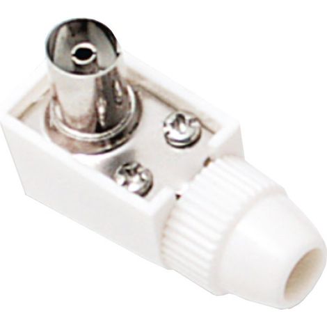 Presa coassiale TV a squadra mm 9.5 - bianca 32050 - Fanton - 10 pz