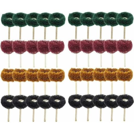 Soavoa Roues Abrasives 25mm pour Dremel, Polissage Précis Métal et Bijoux, Kit de 4 Pièces avec Grits Variés pour Finition Lisse (1/5)