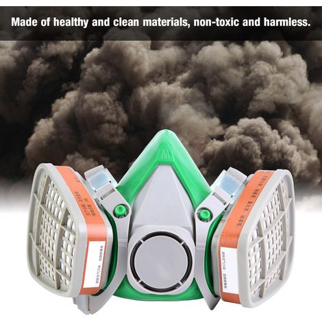 Nouveau type de masque respiratoire à gaz, filtre de sécurité contre les poussières chimiques, masque à gaz, peinture en aérosol, écran facial anti-odeurs, masque de protection à charbon actif (1/5)