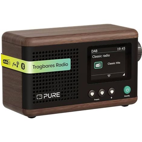 Radio Mini DAB+ - PURE - Classic Stereo - Bluetooth - 2x20W - Marron (1/3)