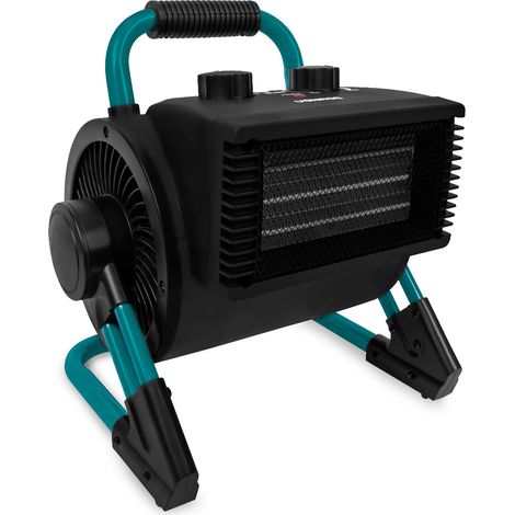 VONROC PRO Calefactor eléctrico - ventilador - aerotermo - calefactor de garaje y taller - 2000W/3000W - cerámica - 2 posiciones de calefacción y ventilador - termostato - 900 inclinable - 30m2