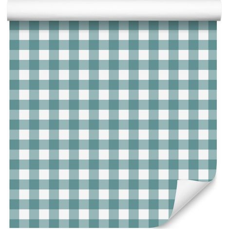 Papier peint à motifs turquoise et gris clair 50 x 1000 cm (1/5)