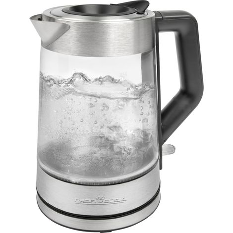 PROFI COOK Wasserkocher PC-WKS 1190 G inox LED, 1,7 L, 2200 W, Glas (1/5)