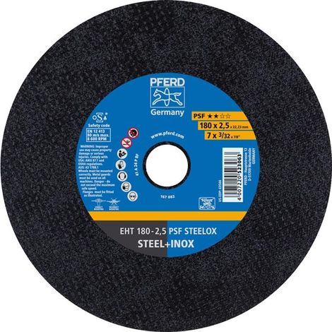 PFERD TOOLS Trennscheibe EHT 180x2,5x22,23 mm gerade Universallinie PSF STEELOX für Stahl/Edelstahl 25 Stk (1/5)