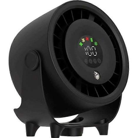 Portable USB ventilateur refroidissement avec 3 modes 3600 mah batterie misting petit table pour kitchen maison noir (1/5)