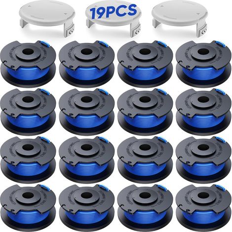 Le set R16+3 Bleu convient aux bobines Ryobi AC14RL3A/capuchons de bobine AC14HCA, bobines séchées à l'herbe. (1/5)