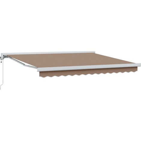 Maison Exclusive - Tenda retrattile Tortora 500 × 300 cm Tessuto e Metallo (1/4)