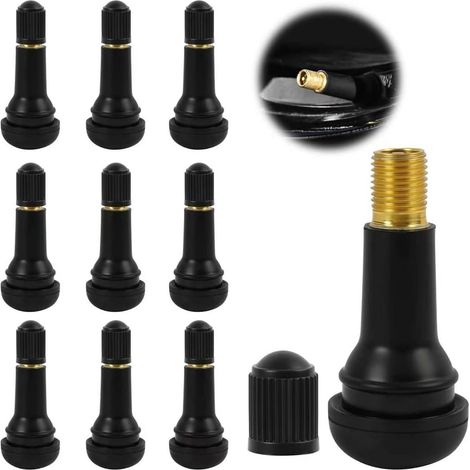 Valve Pneu Voiture, Valve Tubeless Valve en Caoutchouc Valves en Caoutchouc Snap-in Jantes pour la Plupart des Voitures Motos etc (1/5)