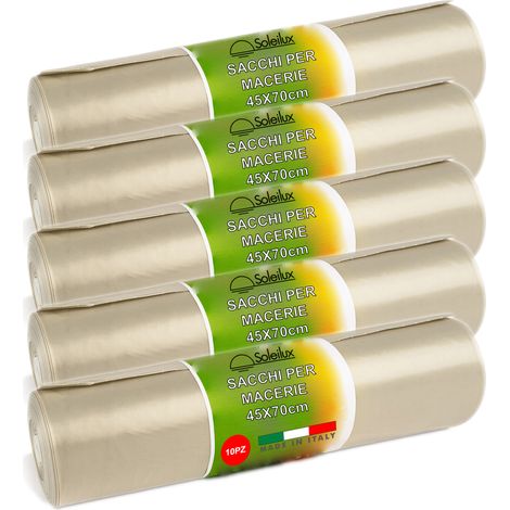 50X Sacchi per Macerie Edilizia 45x70 centimetri - Resistenti Sacchetti di Plastica per Calcinacci, Segatura, Detriti e Rifiuti Edili - Sacchi Robusti e Versatili (1/5)