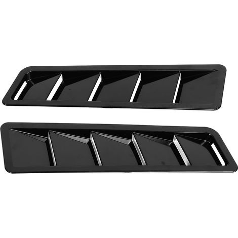 2 pièces de garniture universelle pour panneau d'entrée d'air de capot, grille d'aération de refroidissement, décoration extérieure de voiture (1/5)