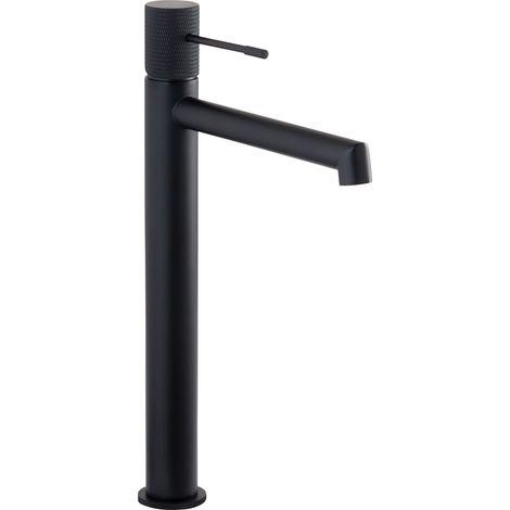 Collection, mitigeur de lavabo, robinet de salle de bains, idéalement conçu pour lavabo ou vasque à poser, noir mat, KADIA L (1/4)