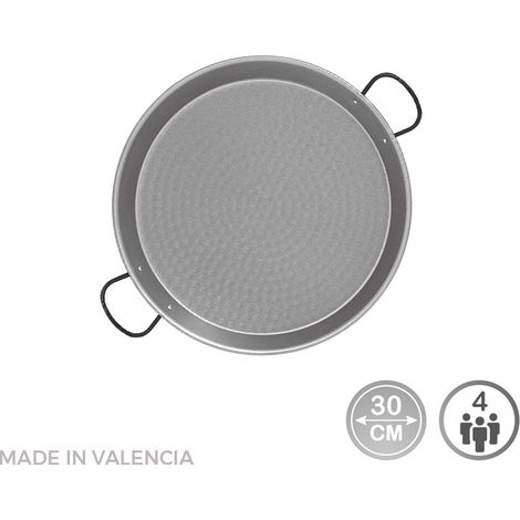 Poêle À Paella Traditionnelle En Acier Puli Ø30cm (4 Personnes). Vaello (1/2)