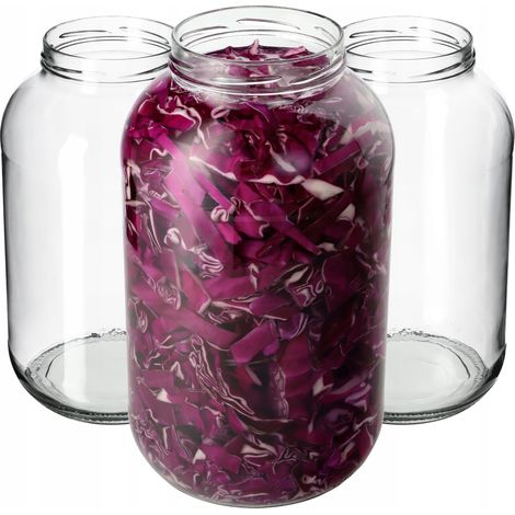 KADAX Einmachgläser 4L, Weckgläser, fi100 mm, Einmachglas zum Einlegen, Einkochgläser, Sturzglas, Ko