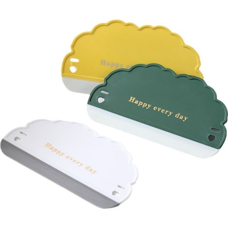 3 Pièces Raclette de Douche Silicone, Mini Raclette Vitres pour Voiture, Petit Nettoyeur Miroir Salle de Bain, Anti-Traces, Caoutchouc Souple (1/5)