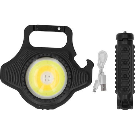 Small 500LM COB Flashlight, Mini Rechargeable Portable Flashlight with Foldable Stand for Fishing, Walking and Camping (1/5)