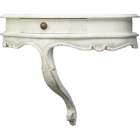 Mensola shabby chic parete 40x50x24 cm Made in Italy Mensola muro bianca in legno Mensole shabby chic parete artigianali