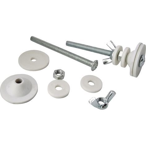 Set mit 2 Befestigungswinkeln für Toilettenspülkästen, Stahl, für Standard-Toilettenbecken (1/3)
