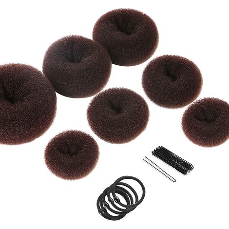Lot de 32 accessoires pour cheveux en forme de donuts (1/2)