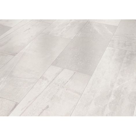 Classen Visiogrande Laminatfliese Megaloc Aquaprotect 60,4 x 28 cm Fließestrich weiß Laminat (1/3)