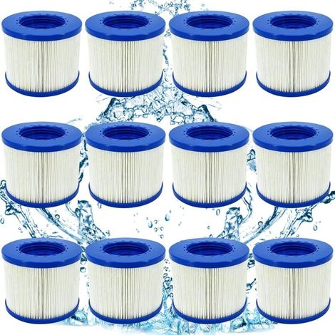 Filtre Spa Infinite a Visser. Cartouche Filtre à Vis pour Spa Gonflable Pas De Vis 60mm. Cartouche Filtre pour Spa. Compatible pour Cosy Spa. Clever Spa et de Plus (12 pièces) (1/5)
